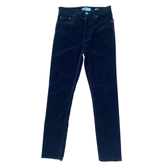 RE/DONE Black Velvet Slim Fit Jeans Size 25 - Picture 1 of 5